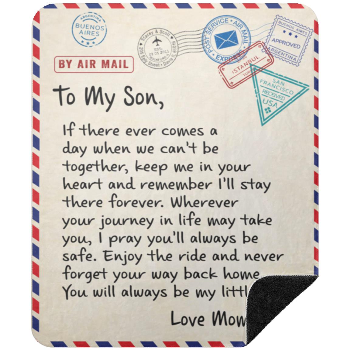 To my son 50x60 blanket